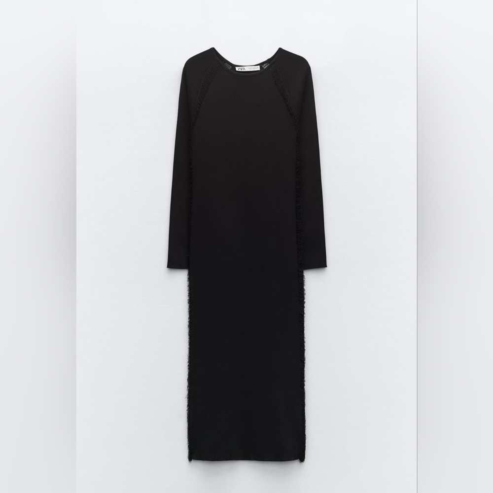 ZARA COMBINATION KNIT DRESS - Picture 6 of 9